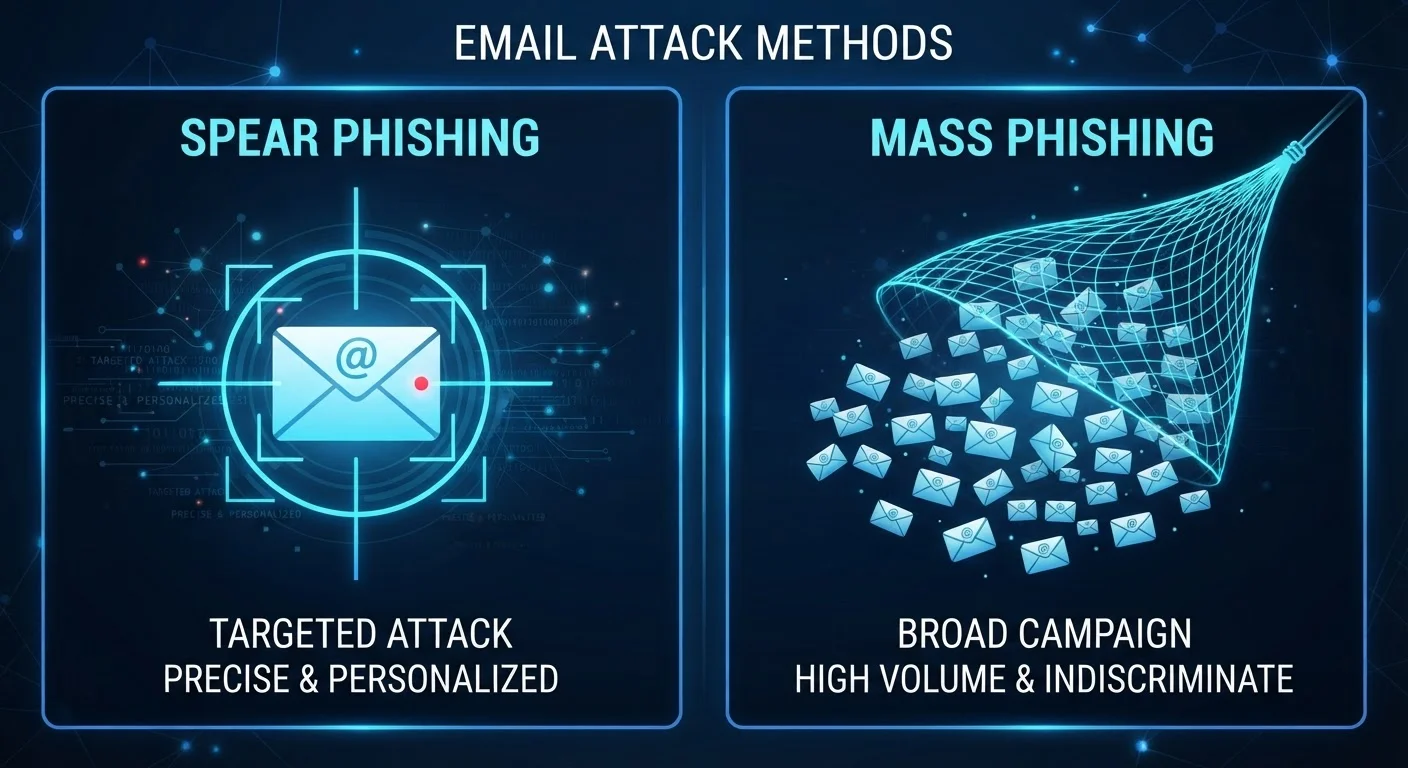 Spear Phishing vs Bulk Phishing: Targeted Attacks and Mass Attempts Compared